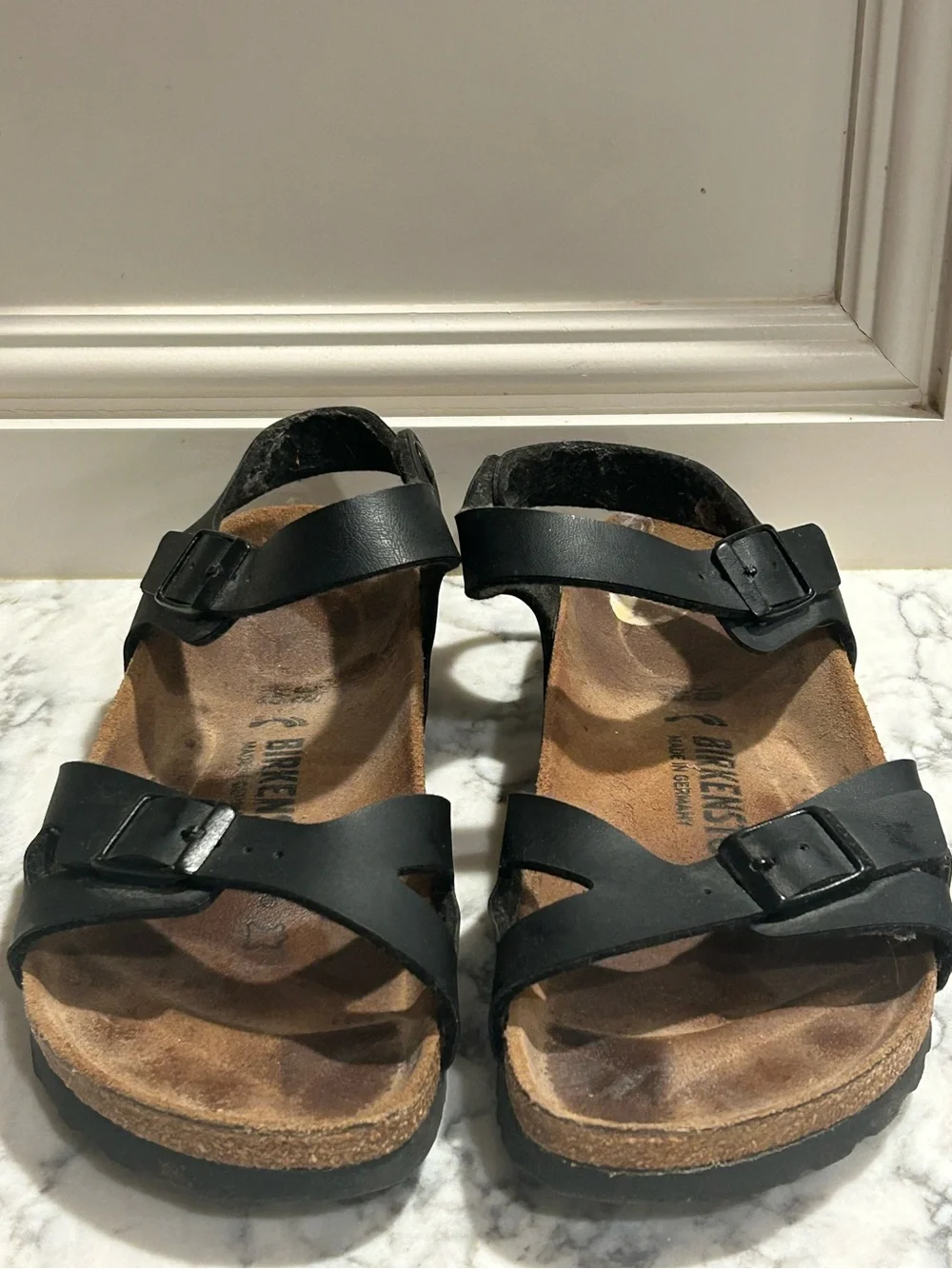 Black Rio Birkenstocks Sz 38 Size 7